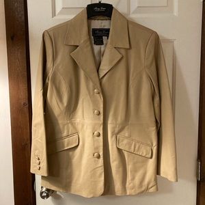 Terry Lewis Classic Luxuries tan leather jacket